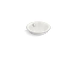 Kohler Iron Plains Round Drop-in/undermount vessel bathroom sink with White painted underside - image 2