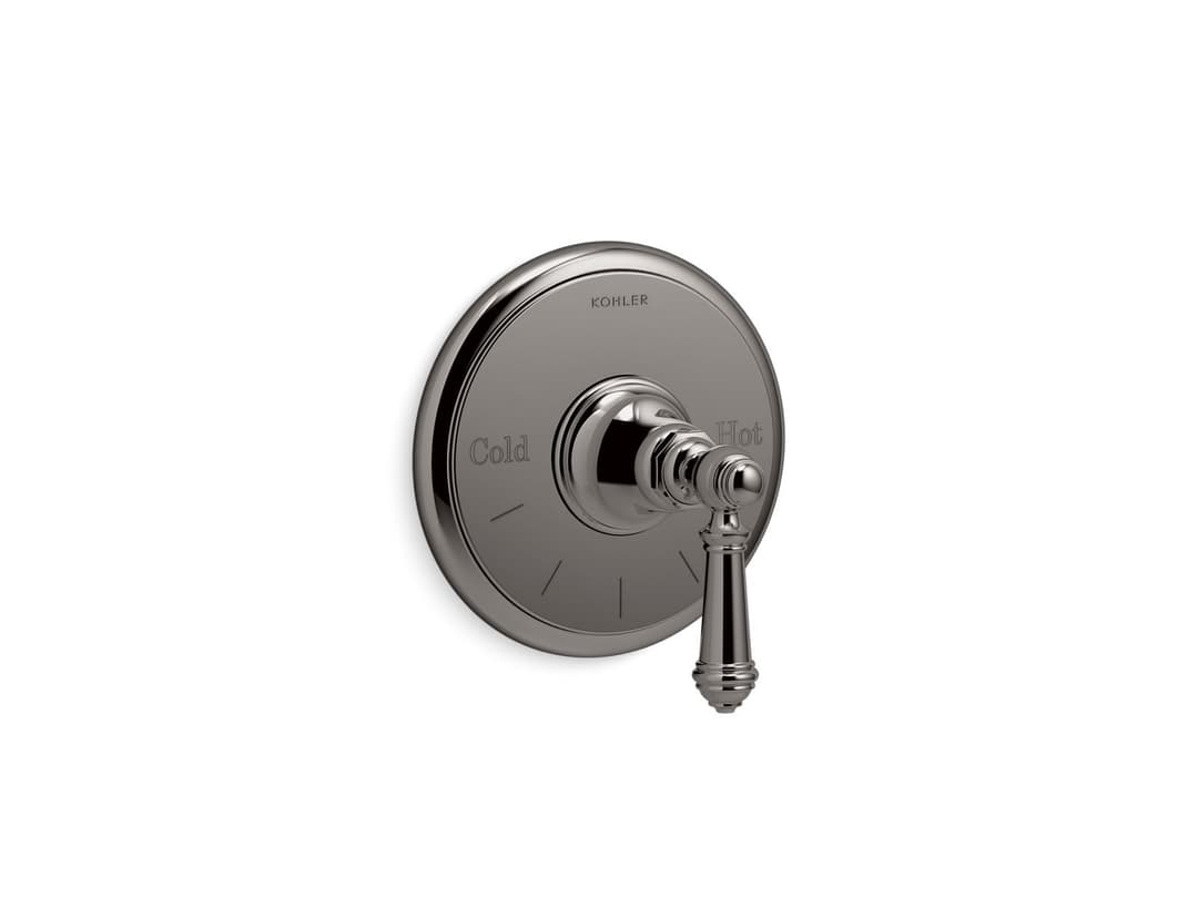 Kohler Artifacts MasterShower temperature control valve trim with lever handle - Vibrant Titanium by Kohler