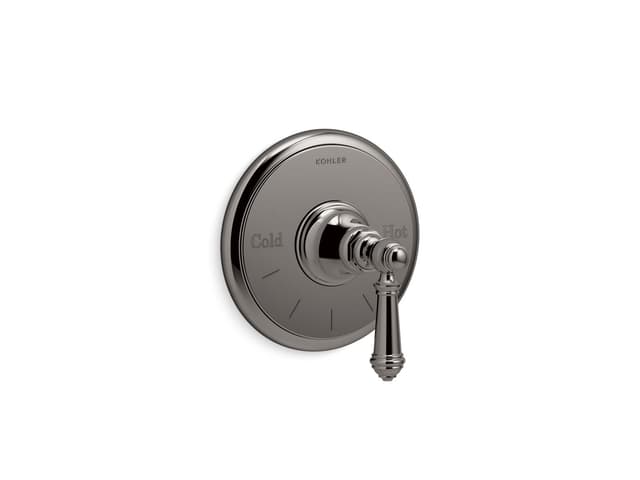 Kohler Artifacts MasterShower temperature control valve trim with lever handle - Vibrant Titanium