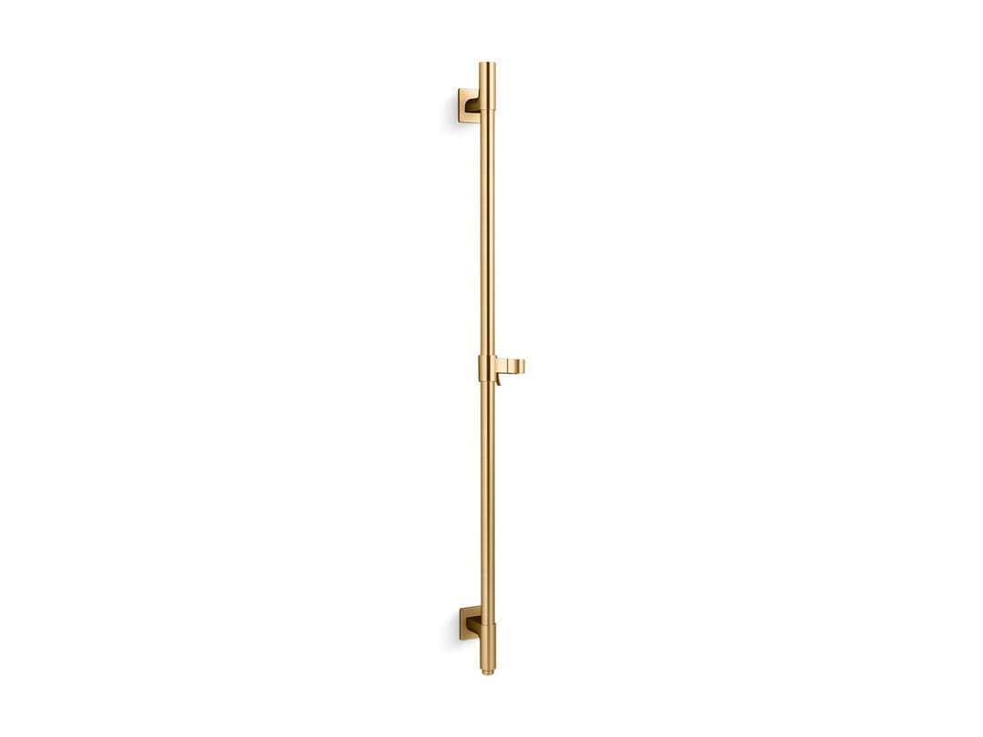 Kohler Awaken 42'' deluxe slidebar with integrated water supply - Vibrant Brushed Moderne Brass by Kohler