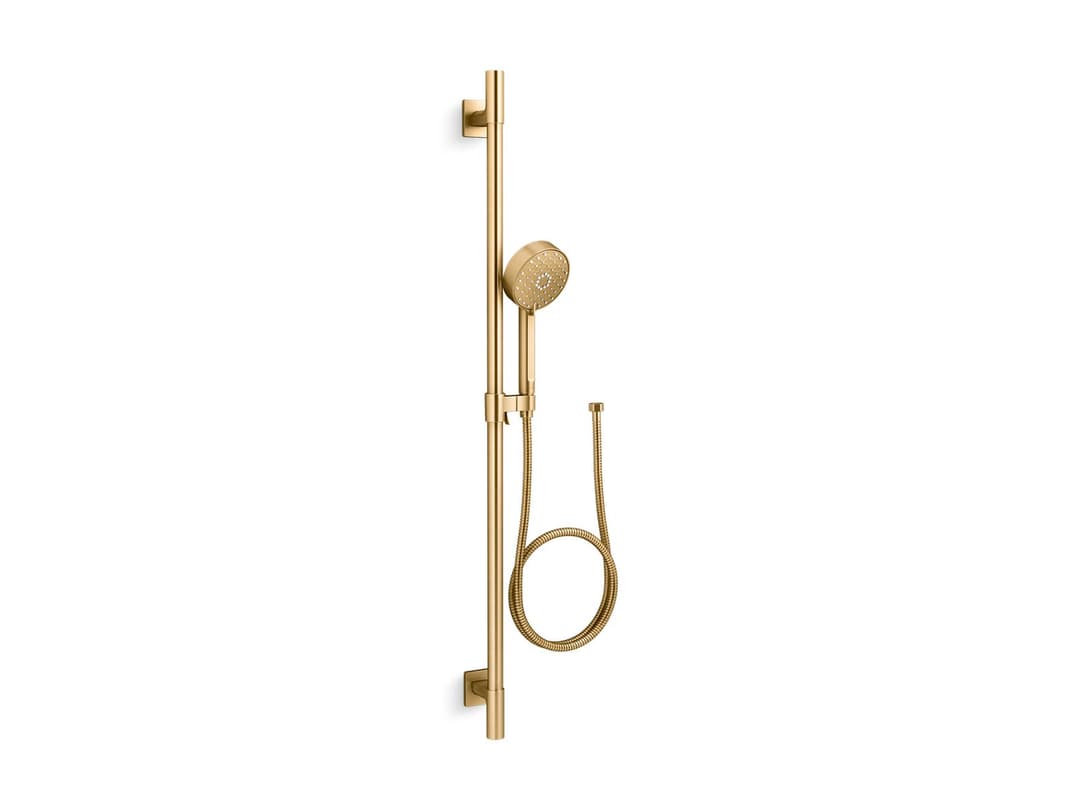 Kohler Awaken G110 42'' three-function handshower kit, 1.75 gpm - Vibrant Brushed Moderne Brass by Kohler