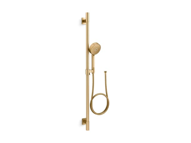Kohler Awaken G110 42'' three-function handshower kit, 1.75 gpm - Vibrant Brushed Moderne Brass
