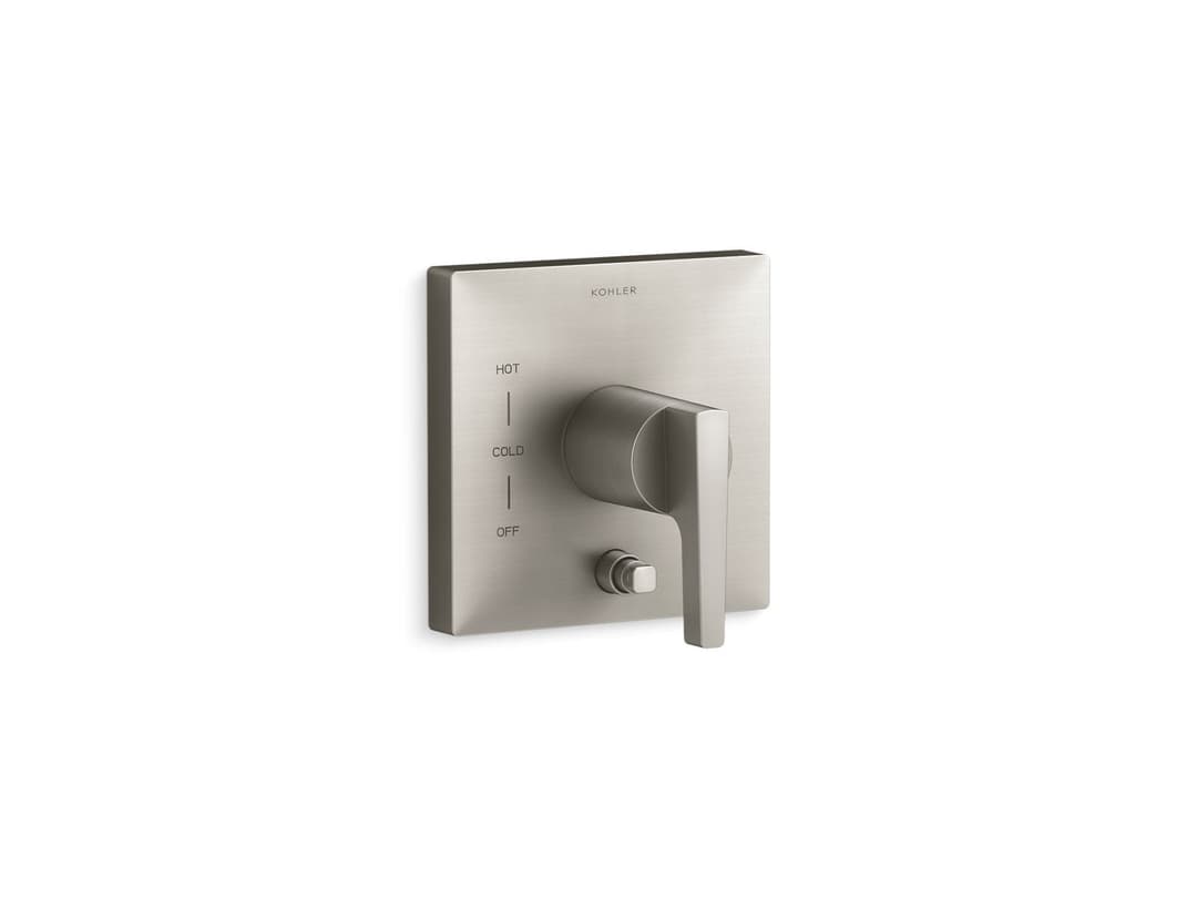 Kohler Honesty Rite-Temp valve trim with push-button diverter - Vibrant Brushed Nickel by Kohler