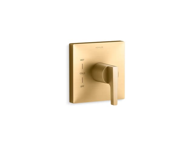 Kohler Honesty Rite-Temp valve trim - Vibrant Brushed Moderne Brass
