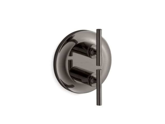 Kohler Purist MasterShower temperature and volume control valve trim - Vibrant Titanium