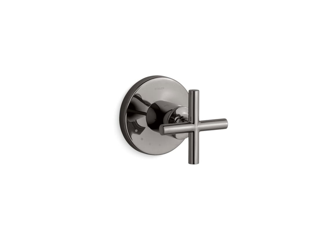 Kohler Purist MasterShower volume control valve trim with cross handle - Vibrant Titanium by Kohler
