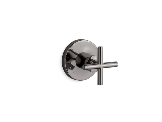 Kohler Purist MasterShower volume control valve trim with cross handle - Vibrant Titanium