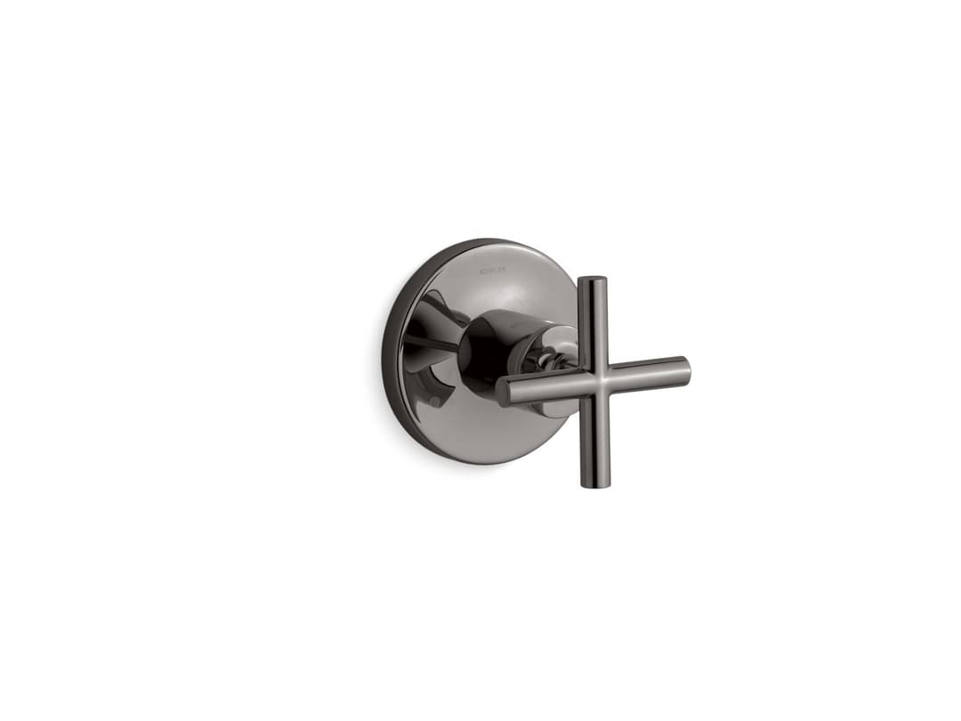 Kohler Purist MasterShower transfer valve trim with cross handle - Vibrant Titanium by Kohler