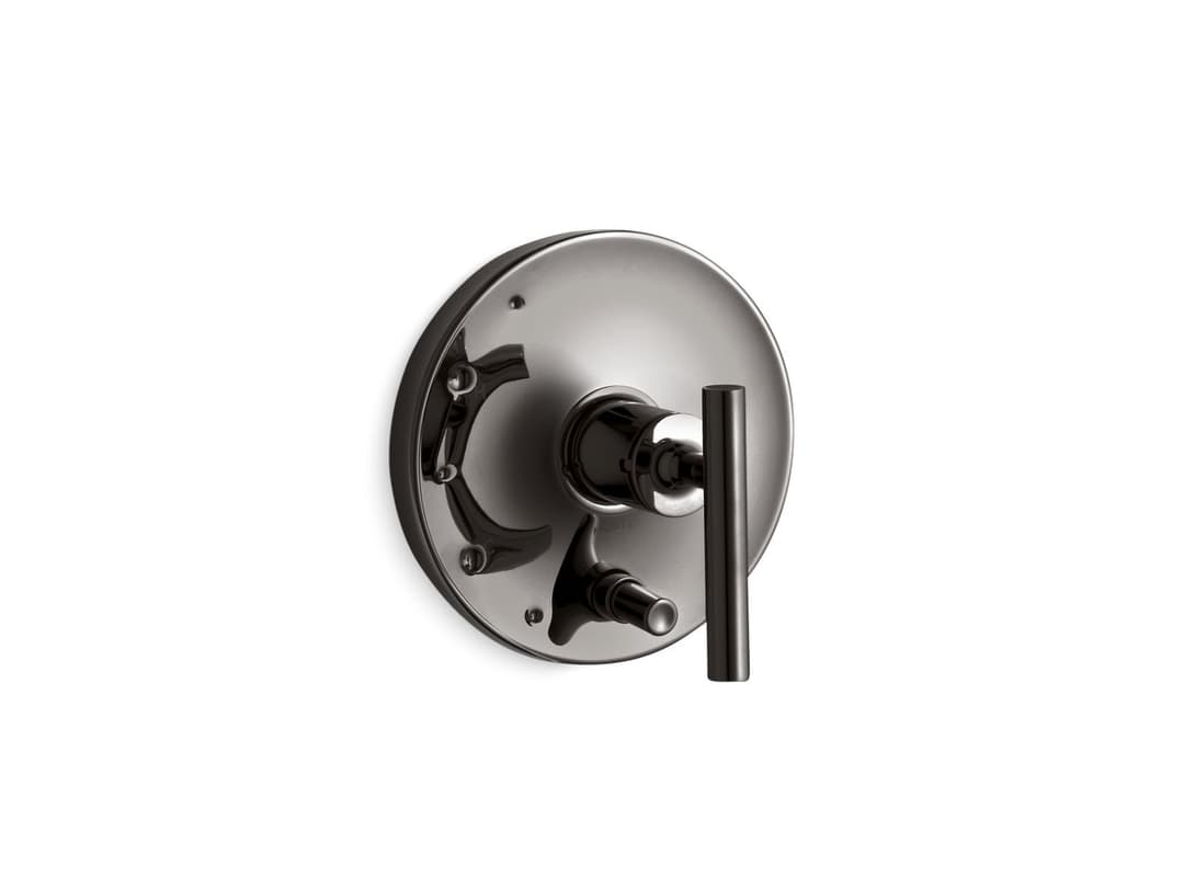 Kohler Purist Rite-Temp valve trim with push-button diverter and lever handle - Vibrant Titanium by Kohler