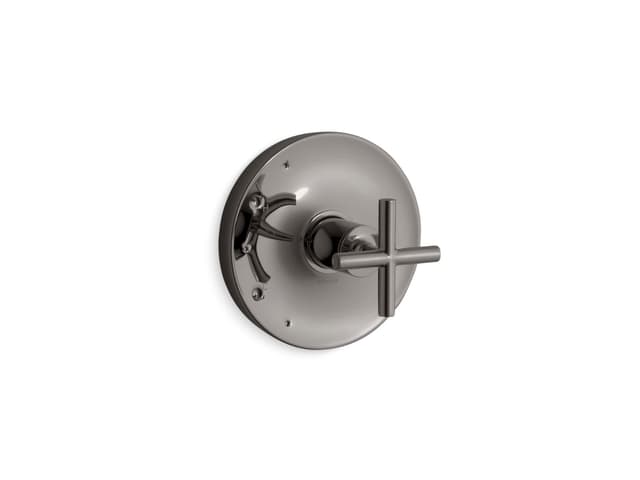 Kohler Purist Rite-Temp valve trim with cross handle - Vibrant Titanium