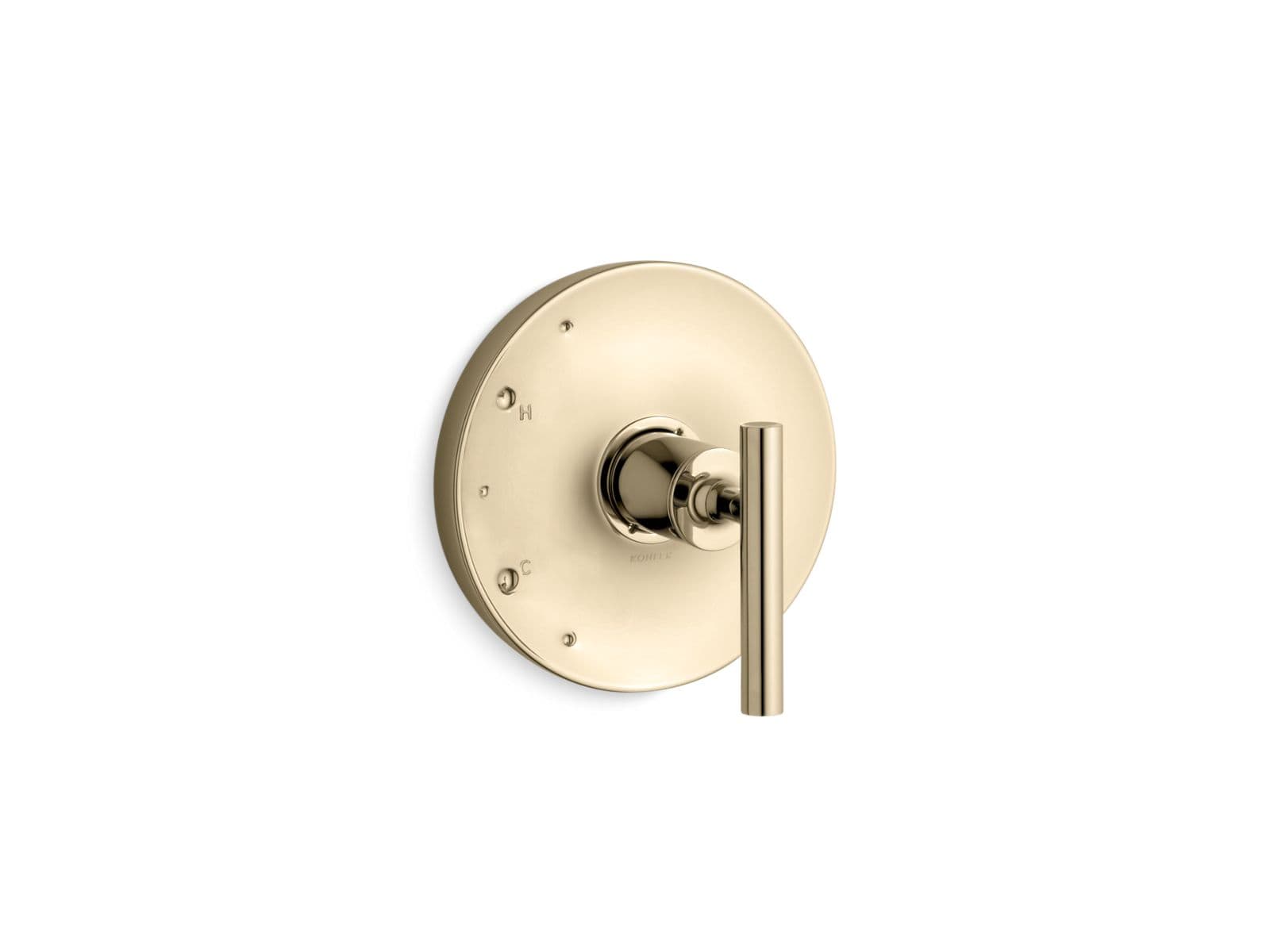 Kohler Purist Rite-Temp valve trim with lever handle - Vibrant French Gold by Kohler