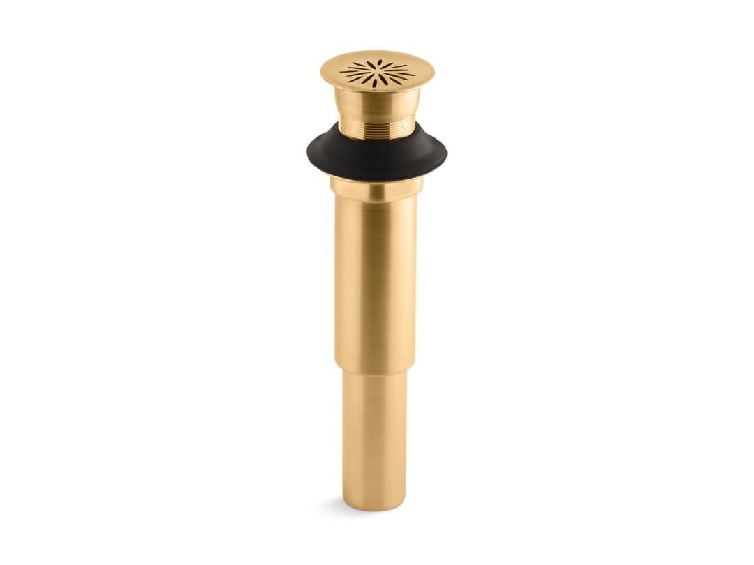 Kohler Decorative grid drain without overflow - Vibrant Brushed Moderne Brass by Kohler