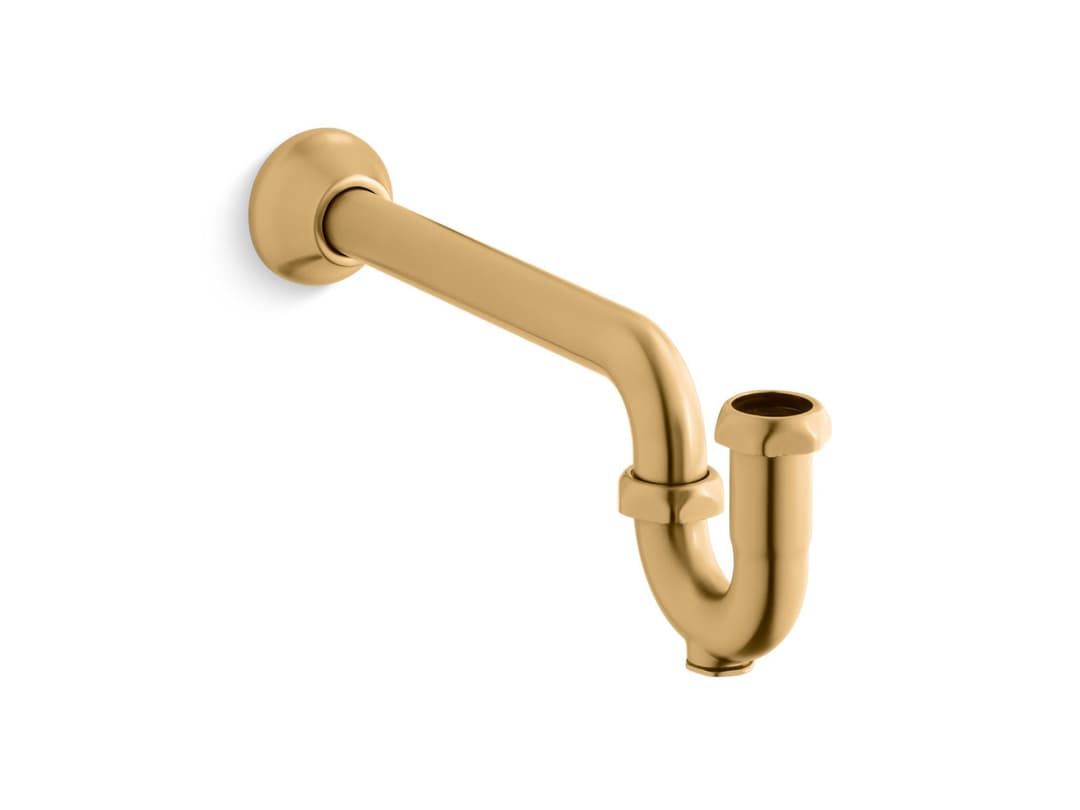 Kohler Adjustable P-trap with long tubing outlet, 1-1/4'' x 1-1/4'' - Vibrant Brushed Moderne Brass by Kohler