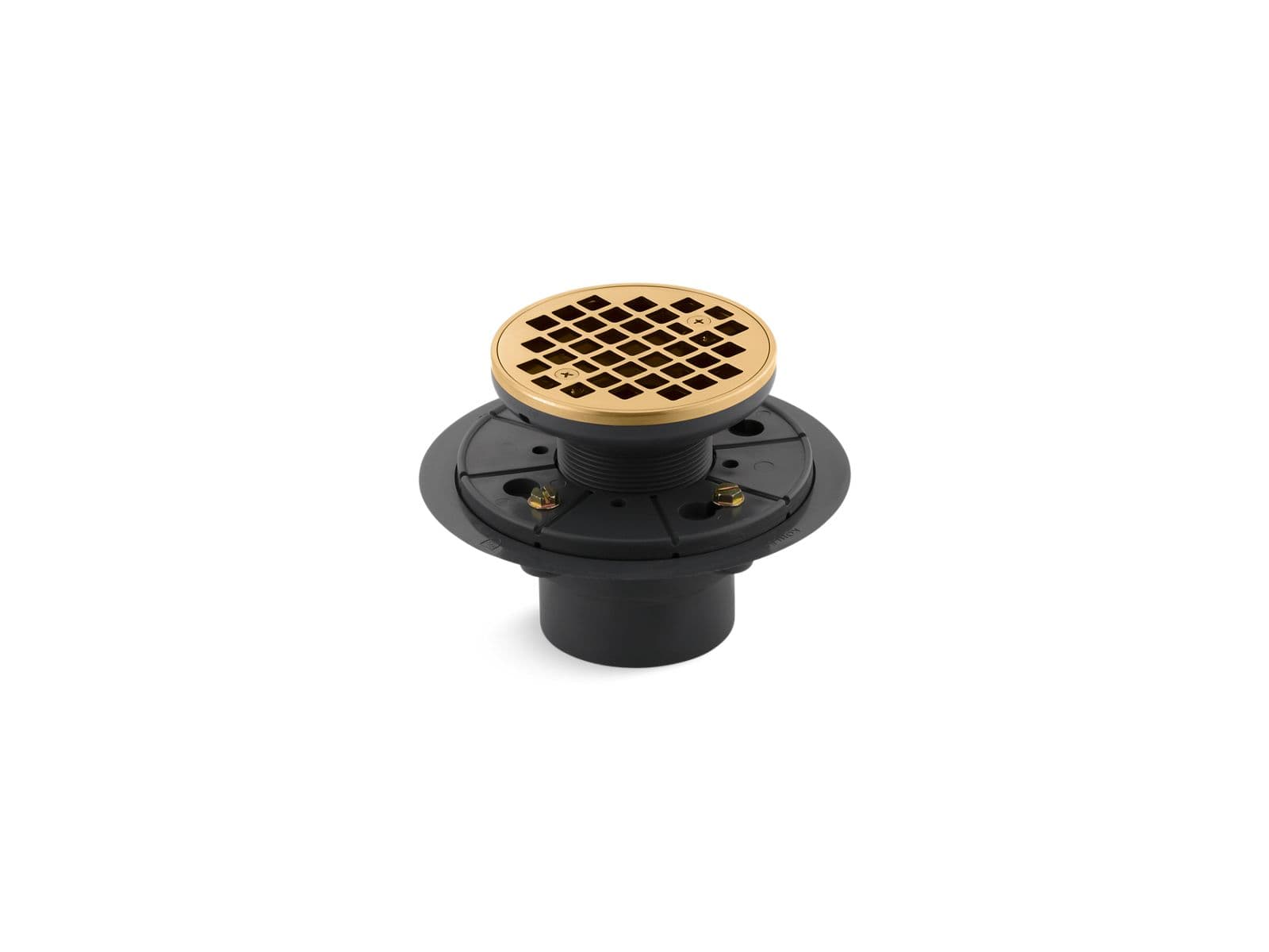 Kohler Clearflo Round design tile-in shower drain - Vibrant Brushed Moderne Brass by Kohler