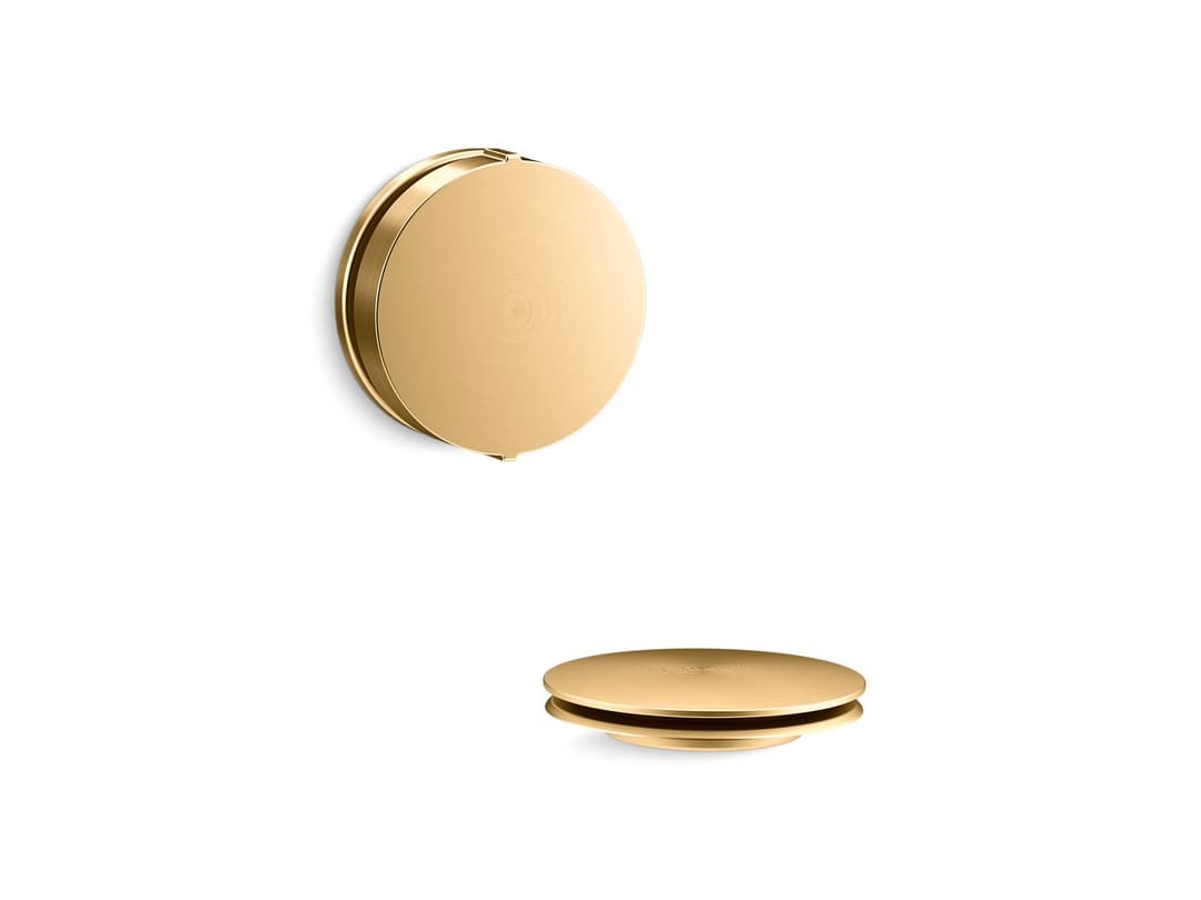 Kohler PureFloE Rotary-turn bath drain trim - Vibrant Brushed Moderne Brass by Kohler