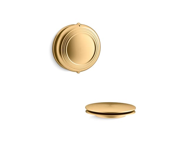 Kohler PureFloE Traditional rotary-turn bath drain trim - Vibrant Brushed Moderne Brass