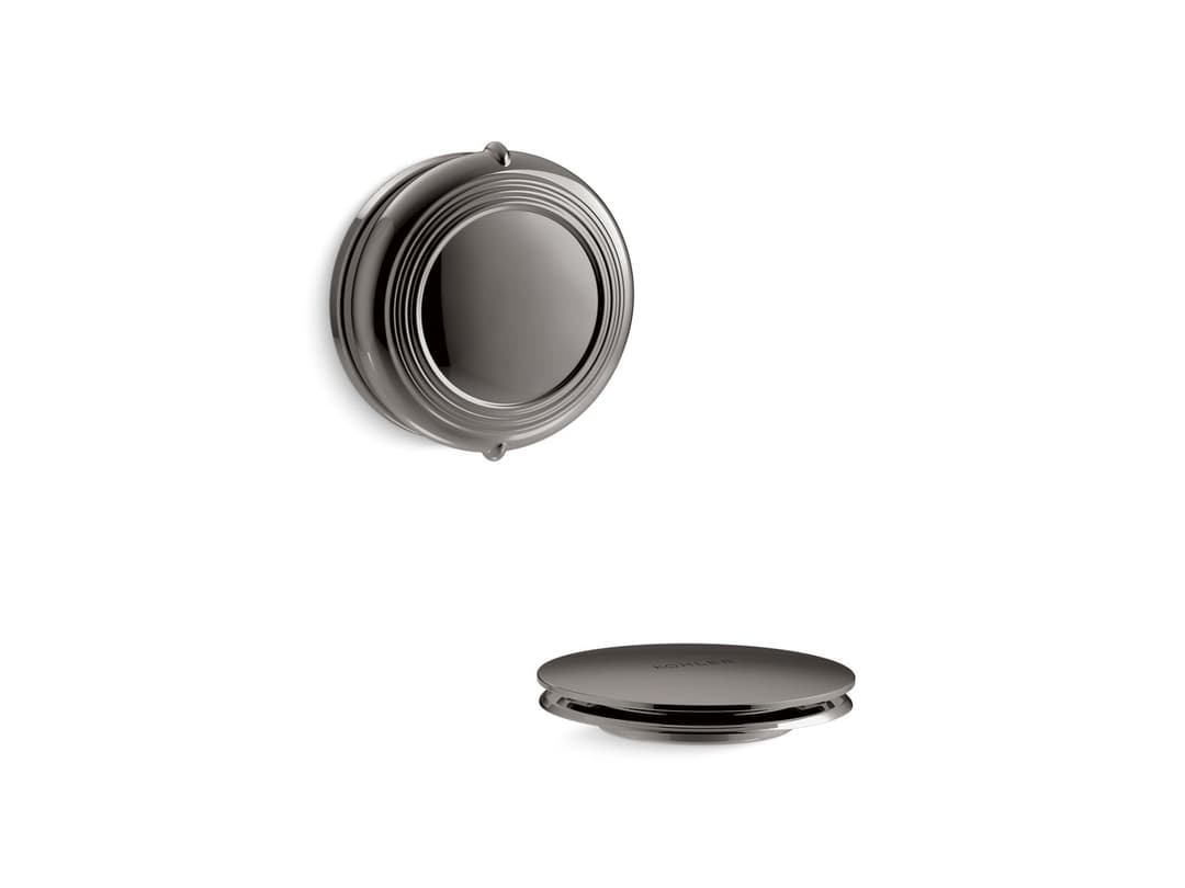 Kohler PureFloE Traditional rotary-turn bath drain trim - Vibrant Titanium by Kohler