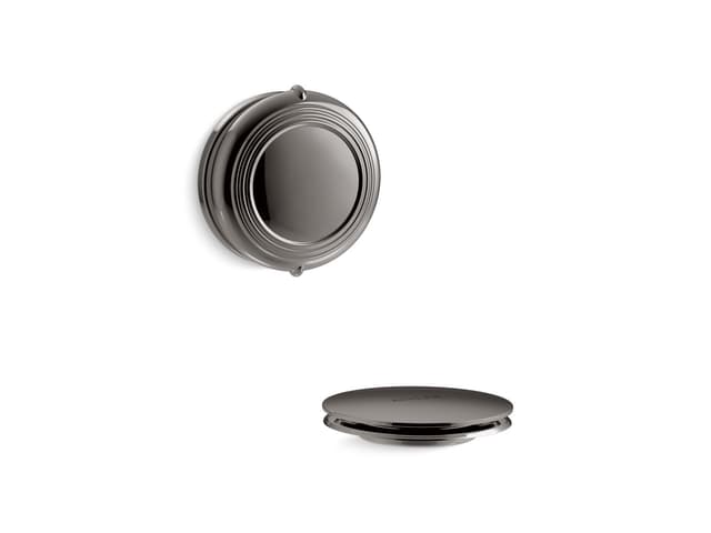 Kohler PureFloE Traditional rotary-turn bath drain trim - Vibrant Titanium
