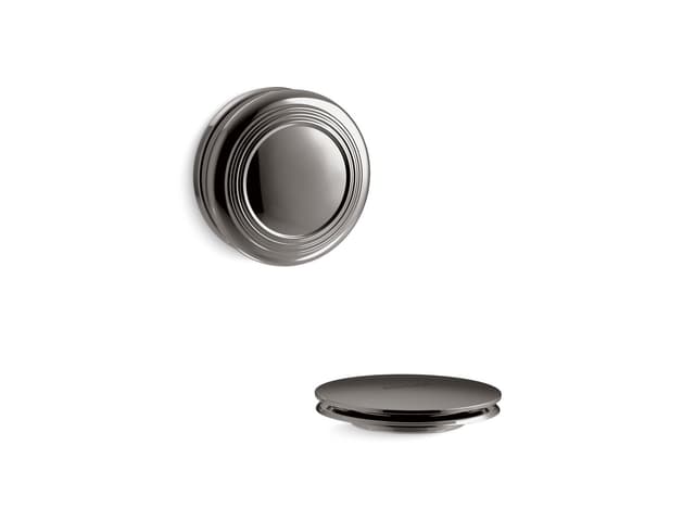 Kohler PureFloE Traditional push-button bath drain trim - Vibrant Titanium