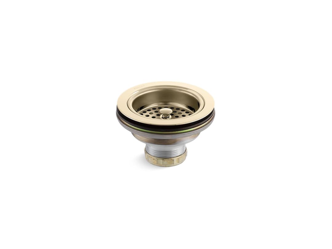 Kohler Duostrainer Sink drain and strainer basket, less tailpiece - Vibrant French Gold by Kohler