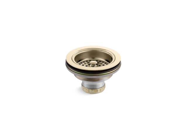 Kohler Duostrainer Sink drain and strainer basket, less tailpiece - Vibrant French Gold