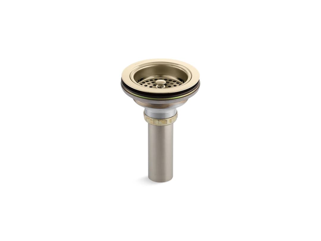 Kohler Duostrainer Sink drain and strainer with tailpiece - Vibrant French Gold by Kohler