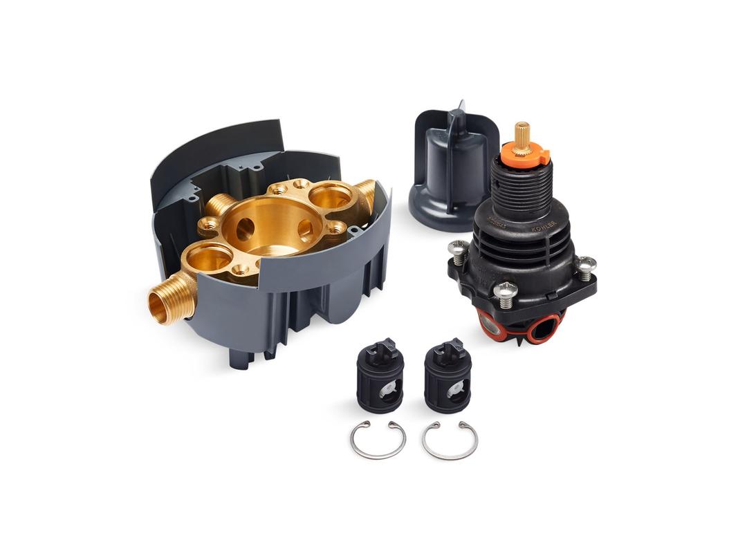Rite-Temp Thermostatic valve body and cartridge kit with loose service stops - Not Applicable by Kohler