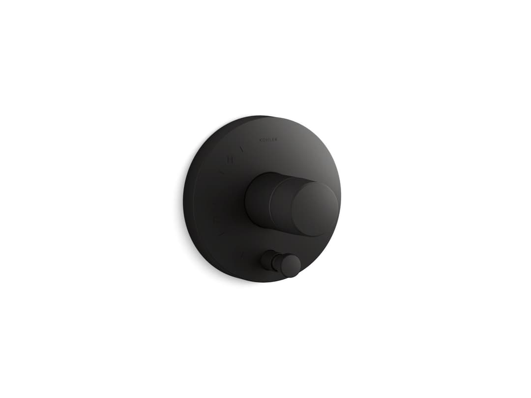 Kohler Components Rite-Temp valve trim with Oyl handle and diverter - Matte Black by Kohler