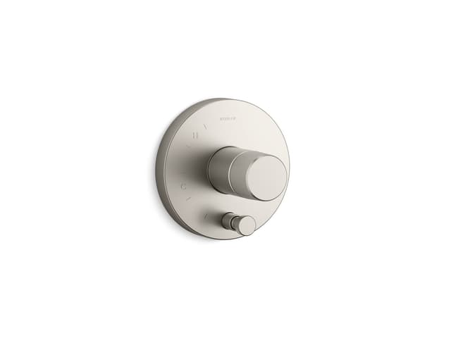 Kohler Components Rite-Temp valve trim with Oyl handle and diverter - Vibrant Brushed Nickel