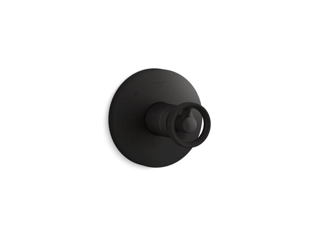 Kohler Components Rite-Temp valve trim with Industrial handle - Matte Black