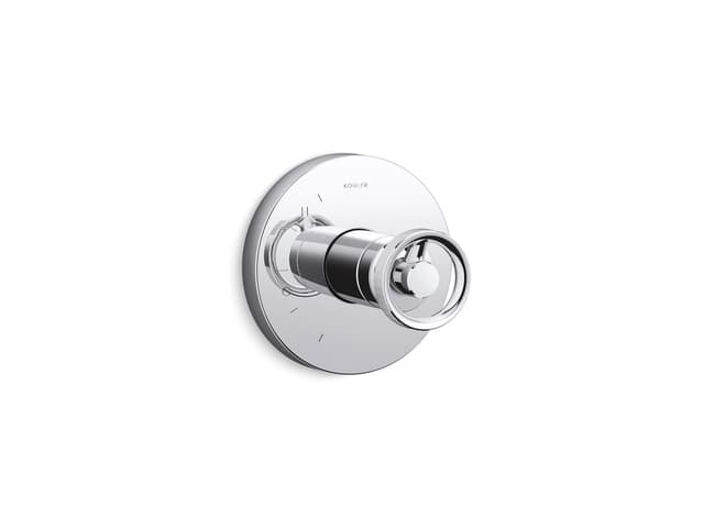 Kohler Components Rite-Temp valve trim with Industrial handle - Polished Chrome