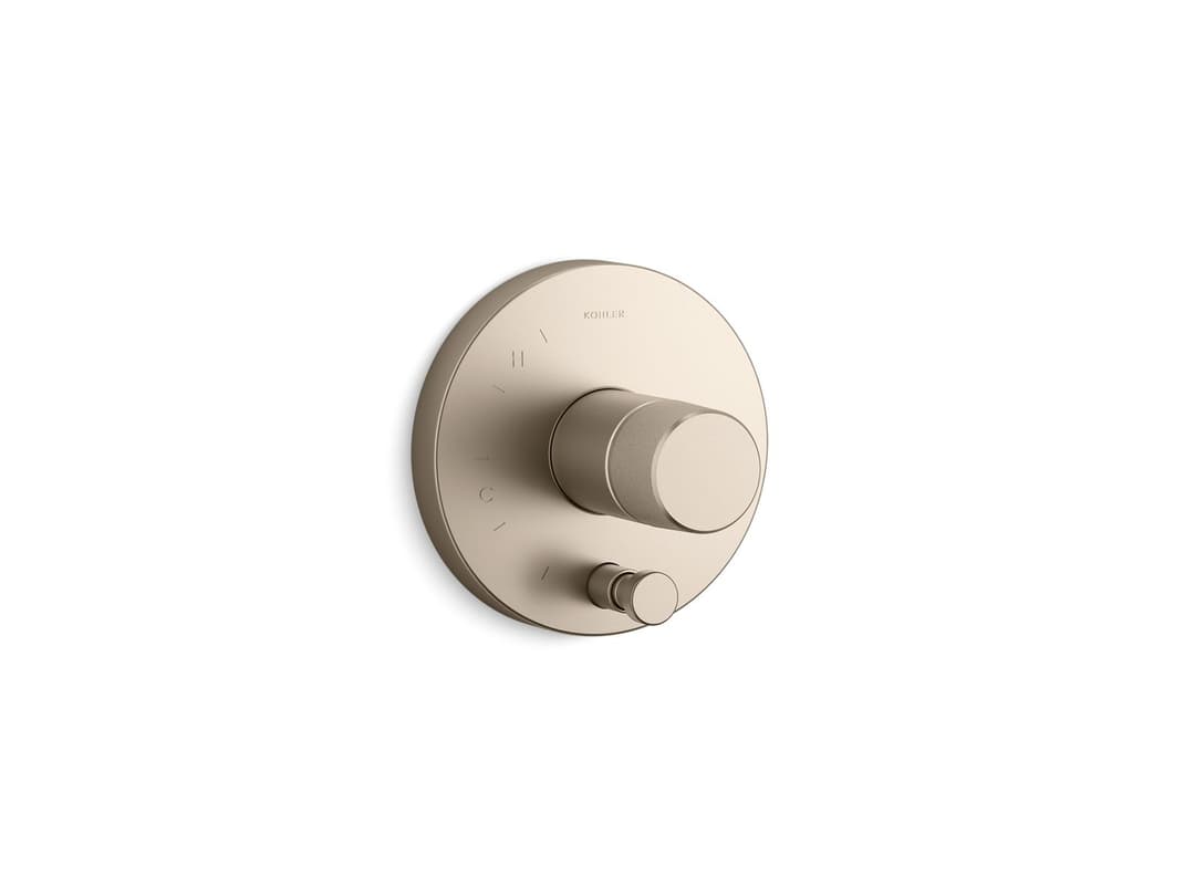 Kohler Components Rite-Temp valve trim with Oyl handle and diverter - Vibrant Brushed Bronze by Kohler