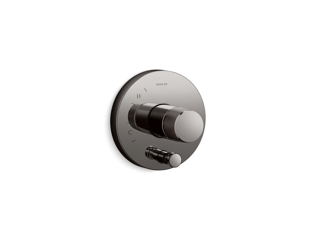 Kohler Components Rite-Temp valve trim with Oyl handle and diverter - Vibrant Titanium by Kohler