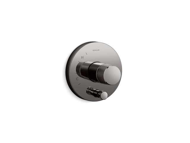 Kohler Components Rite-Temp valve trim with Oyl handle and diverter - Vibrant Titanium