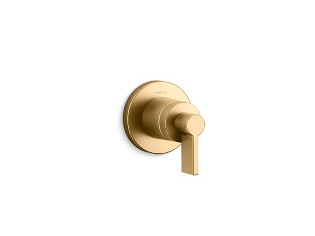 Kohler Components MasterShower volume control valve trim with Lever handle - Vibrant Brushed Moderne Brass