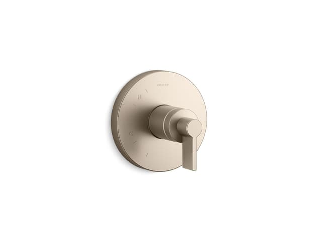 Kohler Components Rite-Temp valve trim with Lever handle - Vibrant Brushed Bronze