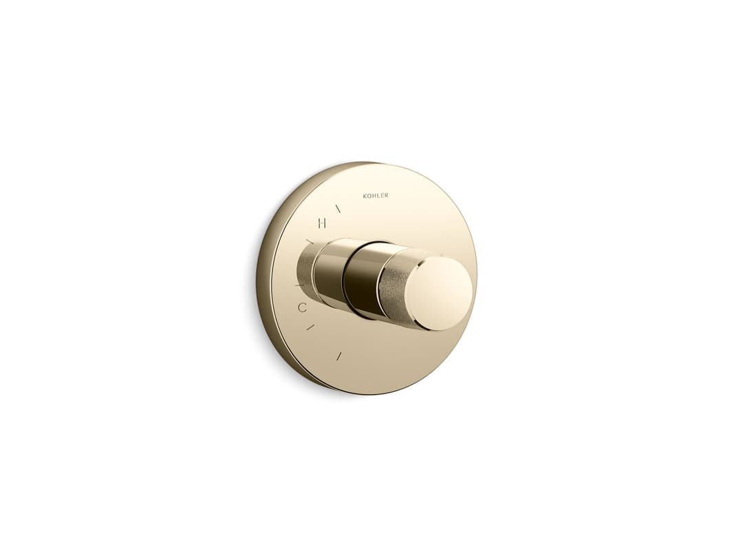Kohler Components Rite-Temp valve trim with Oyl handle - Vibrant French Gold by Kohler