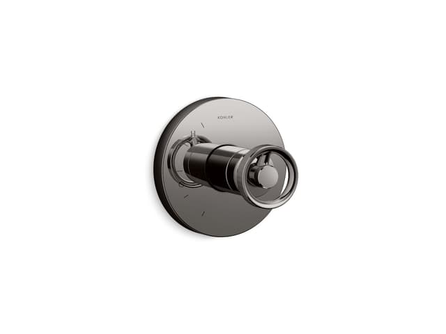 Kohler Components Rite-Temp valve trim with Industrial handle - Vibrant Titanium