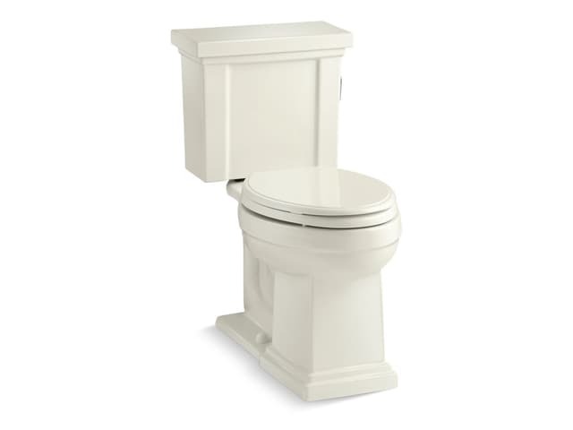 Kohler Tresham Two-piece elongated toilet, 1.28 gpf - Biscuit