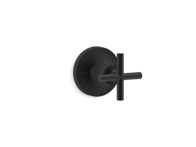 Kohler Purist MasterShower volume control valve trim with cross handle - Matte Black