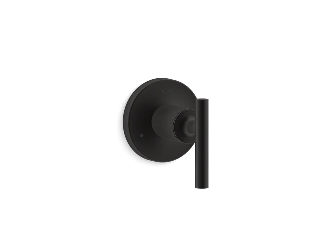 Kohler Purist MasterShower transfer valve trim with lever handle - Matte Black by Kohler