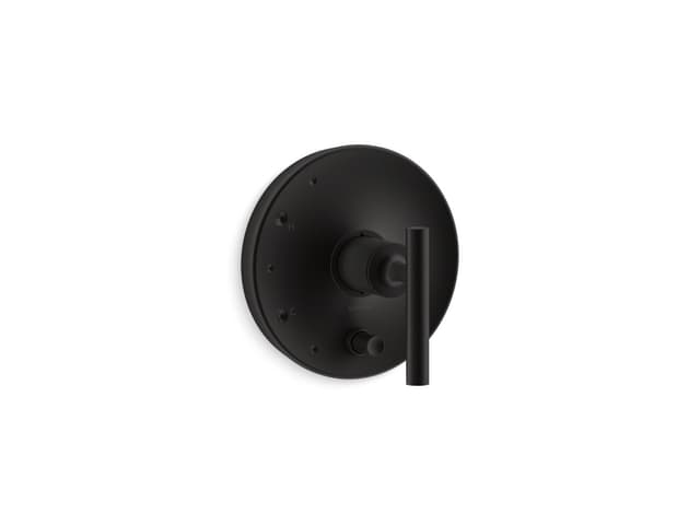Kohler Purist Rite-Temp valve trim with push-button diverter and lever handle - Matte Black