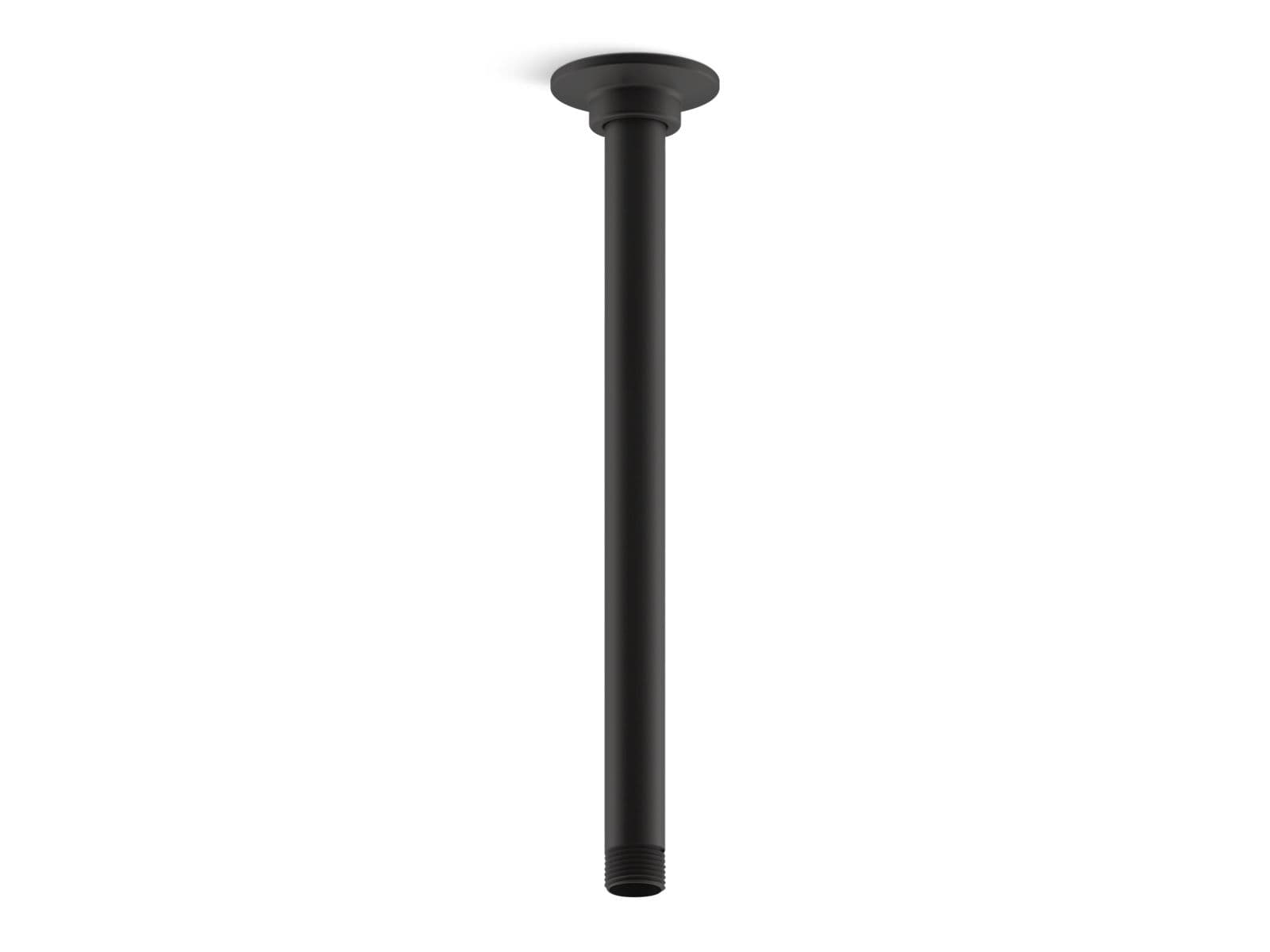 Kohler 12'' ceiling-mount single-function rainhead arm and flange - Matte Black