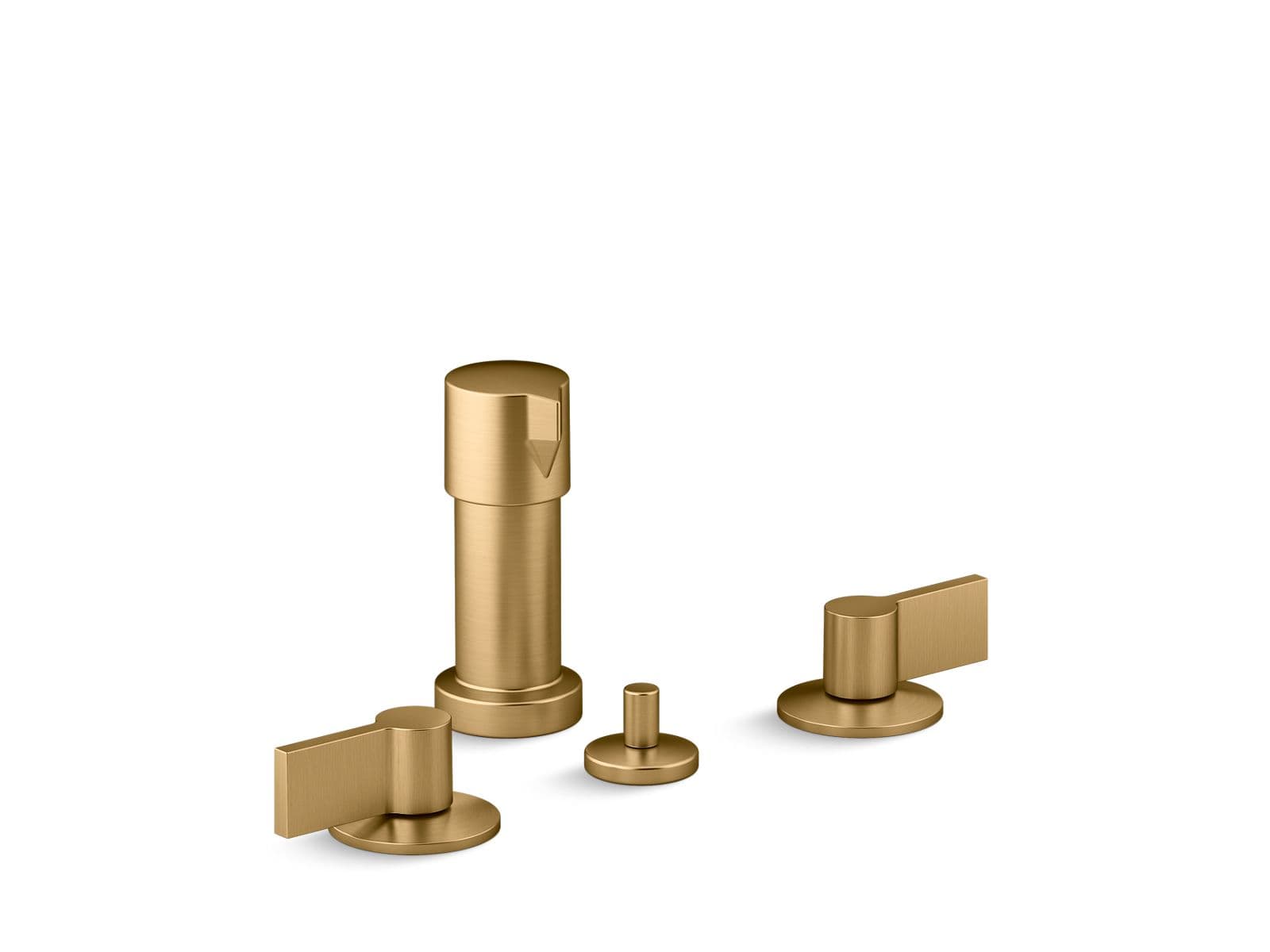 Kohler Components Widespread bidet faucet with Lever handles - Vibrant Brushed Moderne Brass by Kohler