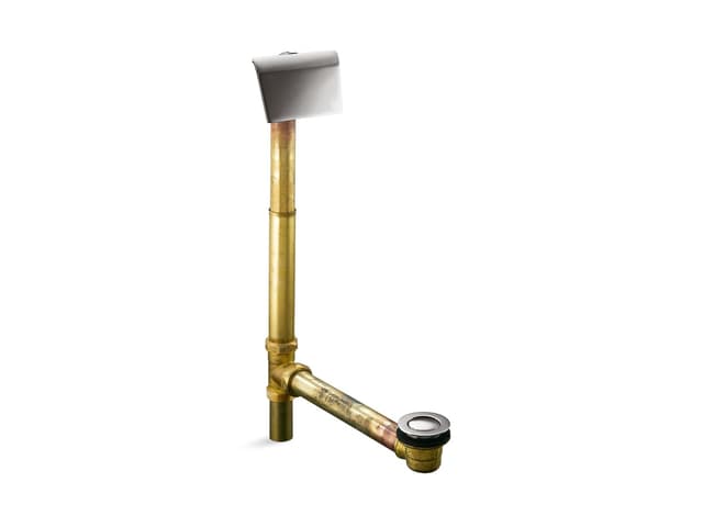 Kohler Tea-for-Two 1-1/2'' contoured pop-up drain and overflow for above- or through-the-floor installation - Vibrant Titanium
