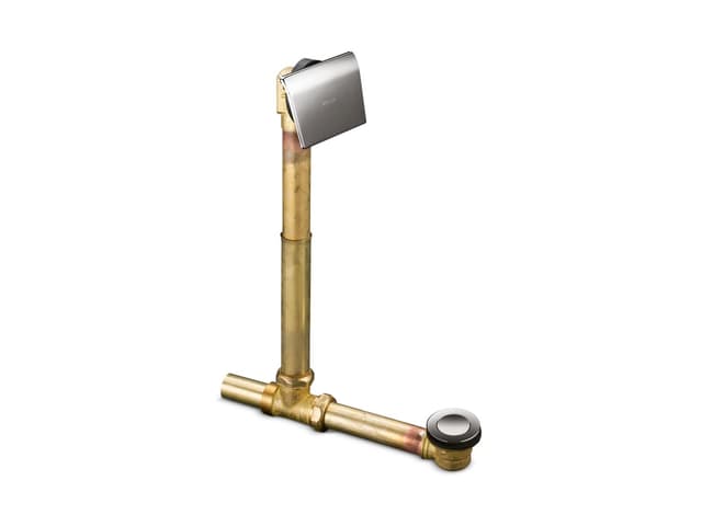 Kohler Tea-for-Two 1-1/2'' contoured pop-up drain and overflow for above- or through-the-floor installation - Vibrant Titanium