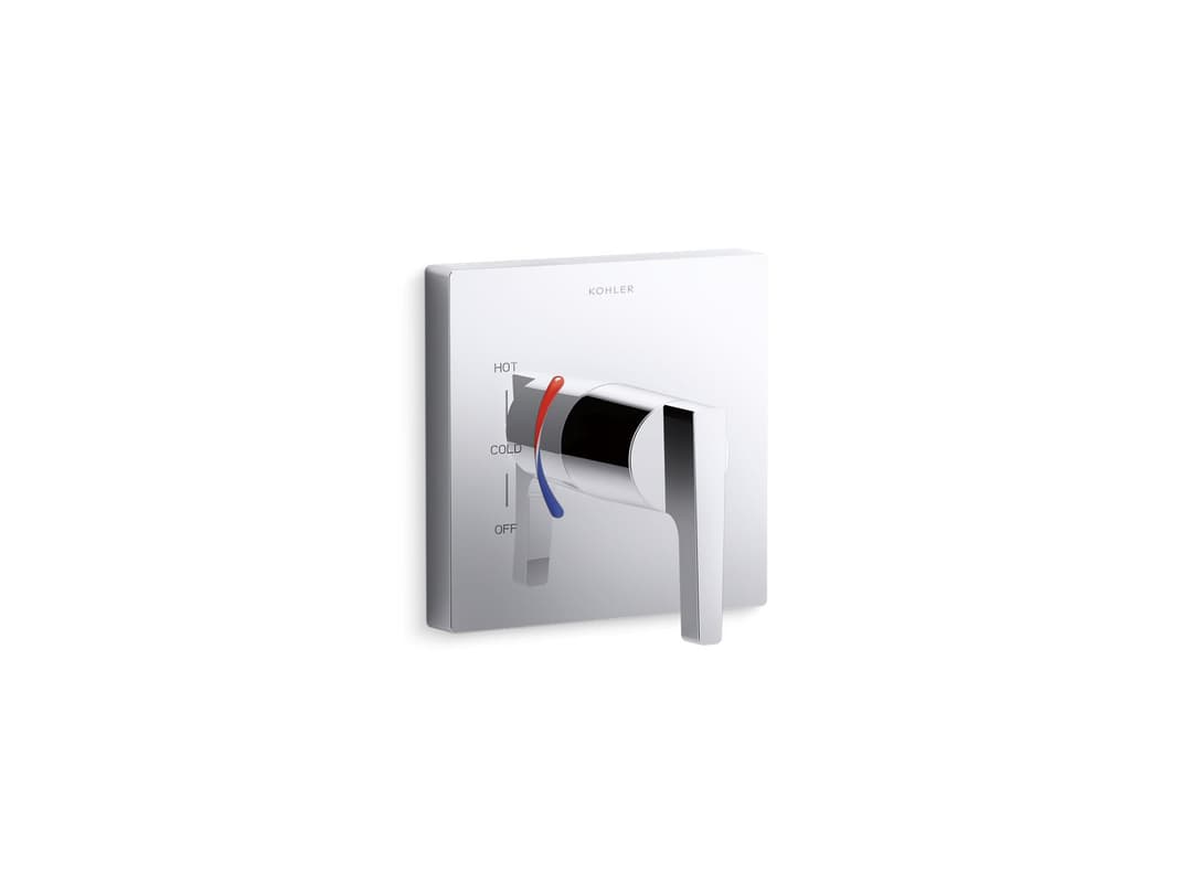 Kohler Honesty Rite-Temp valve trim with red/blue indexing - Polished Chrome by Kohler