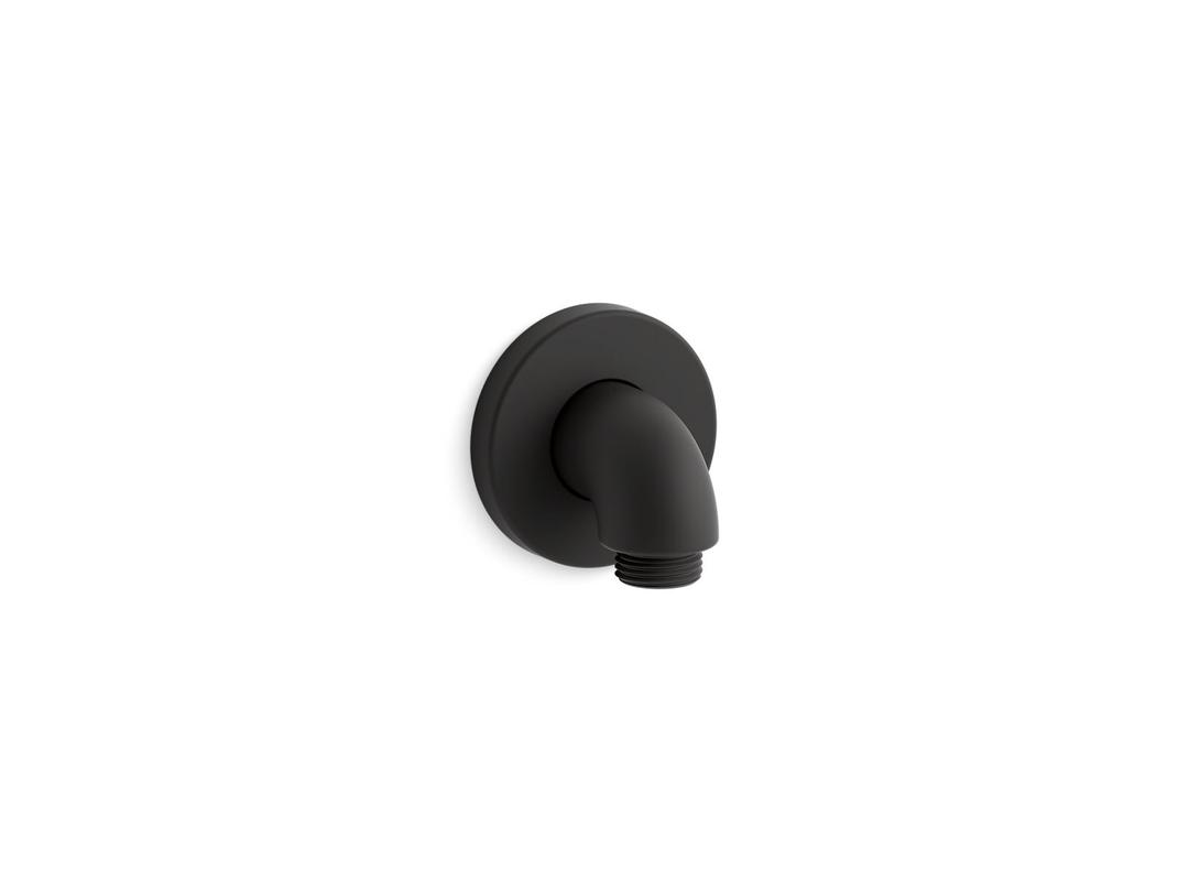 Kohler Purist Stillness Wall-mount supply elbow with check valve - Matte Black by Kohler