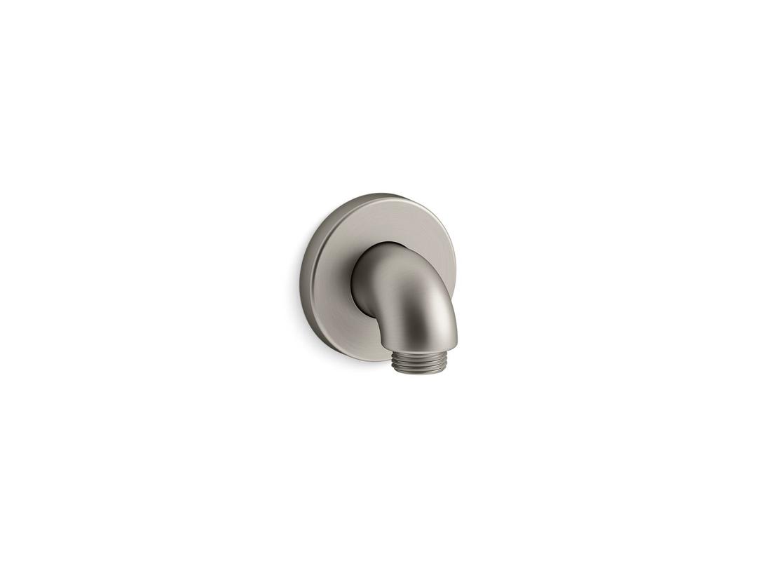 Kohler Purist Stillness Wall-mount supply elbow with check valve - Vibrant Brushed Nickel by Kohler
