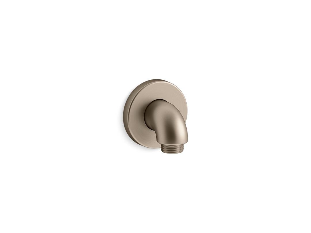 Kohler Purist Stillness Wall-mount supply elbow with check valve - Vibrant Brushed Bronze by Kohler